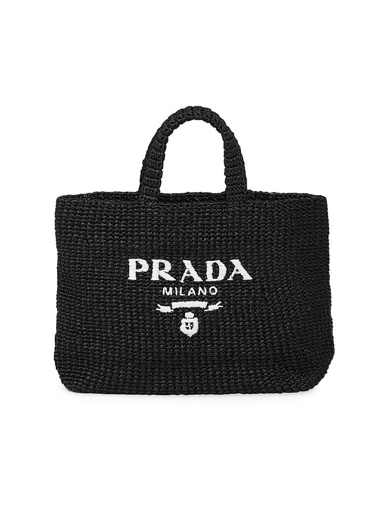 Prada Raffia Tote Bag 1