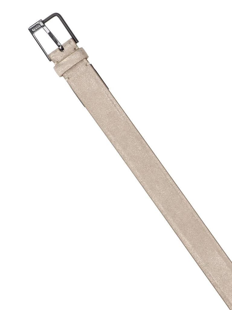 MAISON MARGIELA Cream Belt with Minimalist Design and Classic Buckle 3