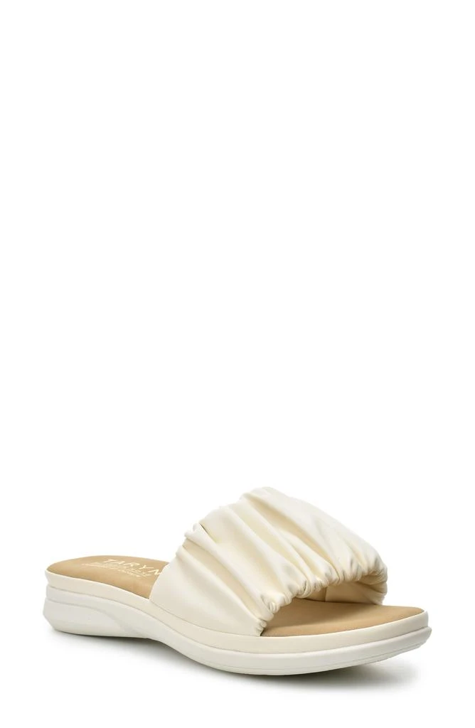 Taryn Rose Pleated Slide Sandal 1