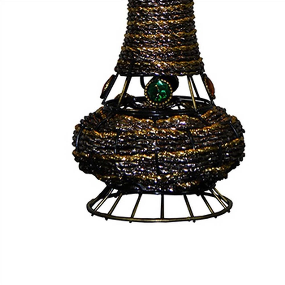 Hivvago Tree Table Lamp with Aluminum Wire and Multiple LED, White 4