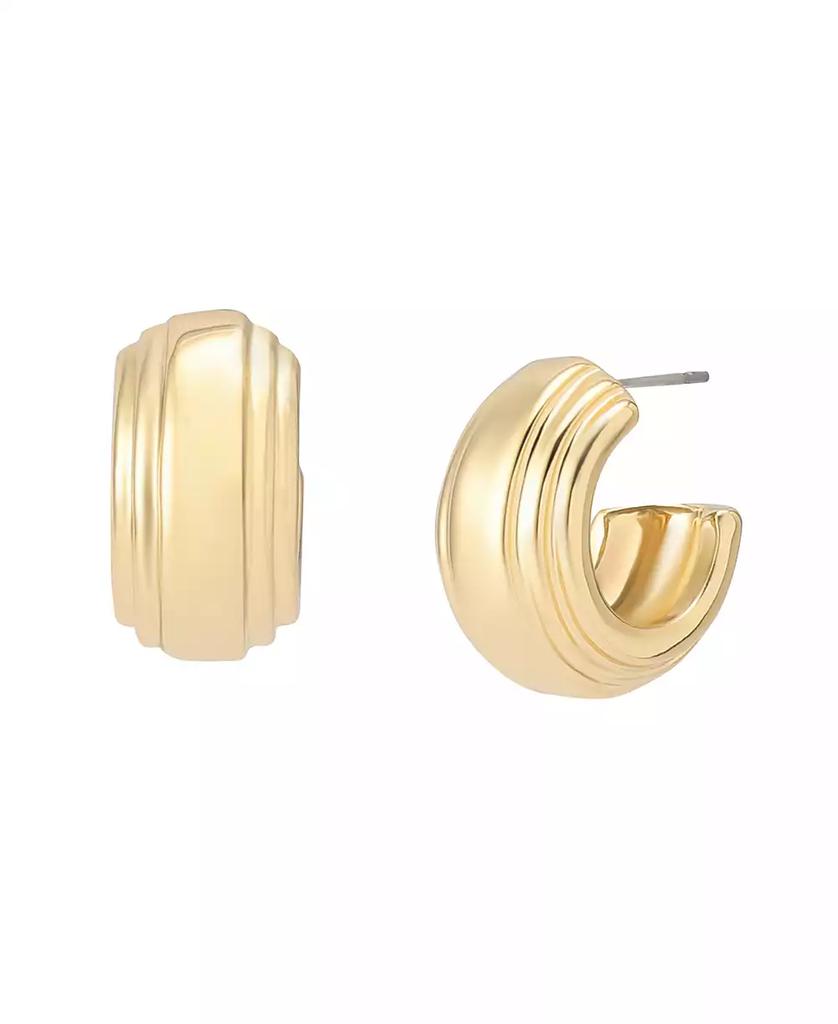 Robert Lee Morris Ribbed Huggie Earrings