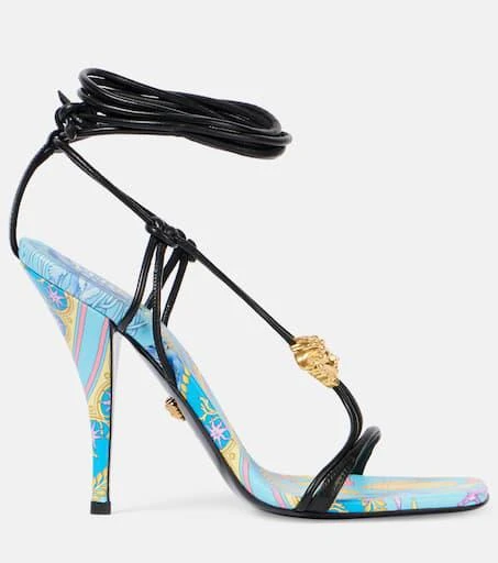 Versace La Medusa printed leather sandals 4