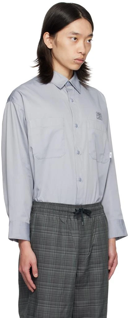 Wtaps Gray Printed-Logo Shirt 2