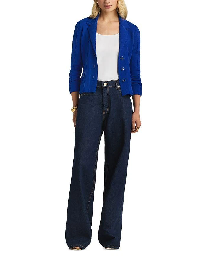 St. John Mixed Gauge Rib Knit Jacket 2