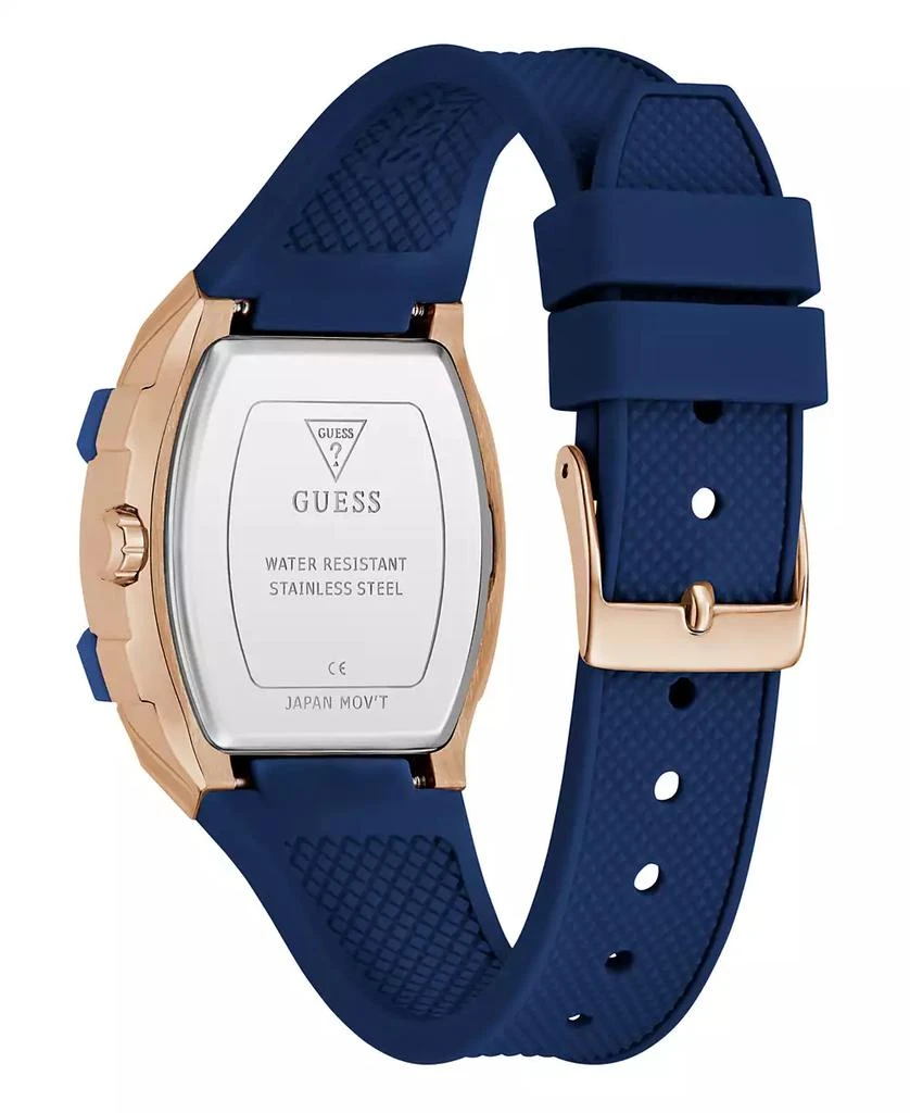 GUESS Women
s Blue Rose Gold Tone Multi-function Watch, 35mm 4