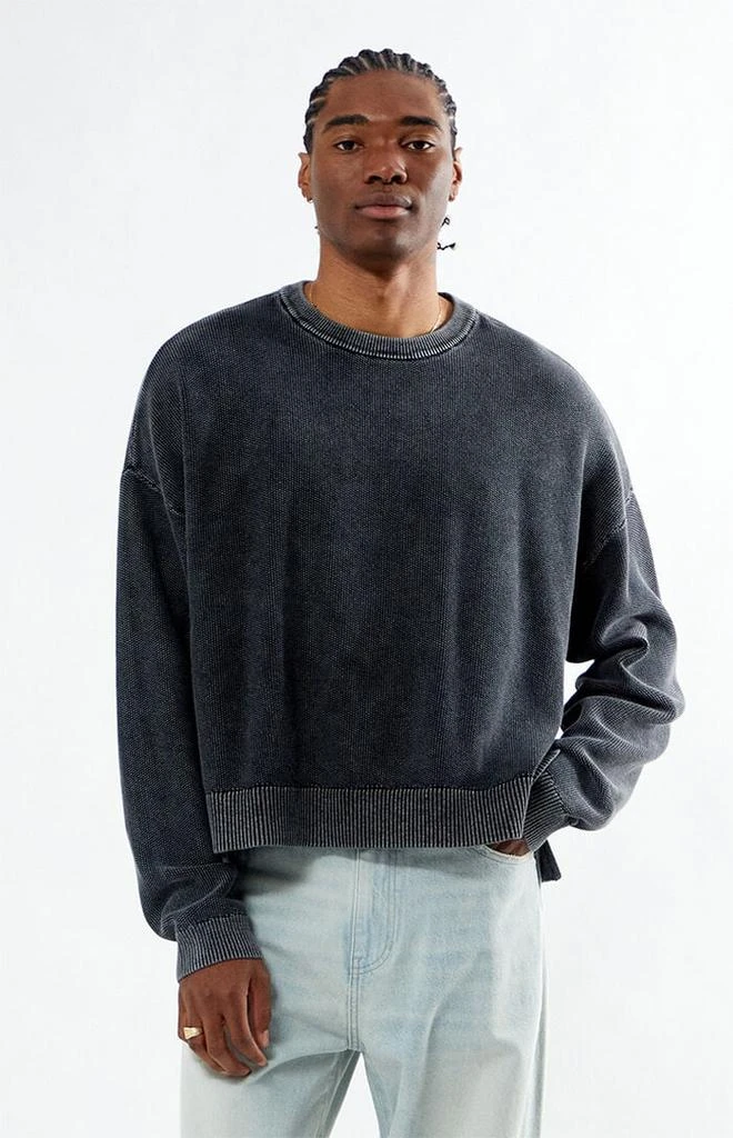 PacSun Black Textured Crew Neck Sweater 1