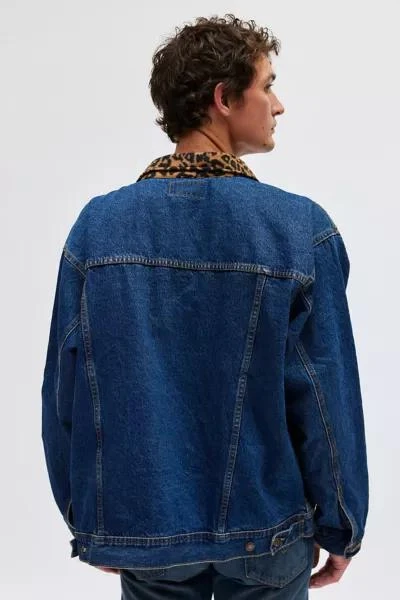 Urban Renewal Urban Renewal Remade Leopard Collar Denim Jacket 4