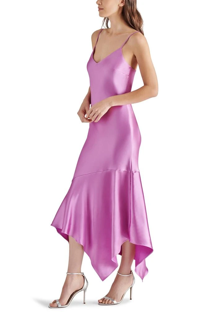 Steve Madden Lucielle Handkerchief Hem Satin Slipdress 4