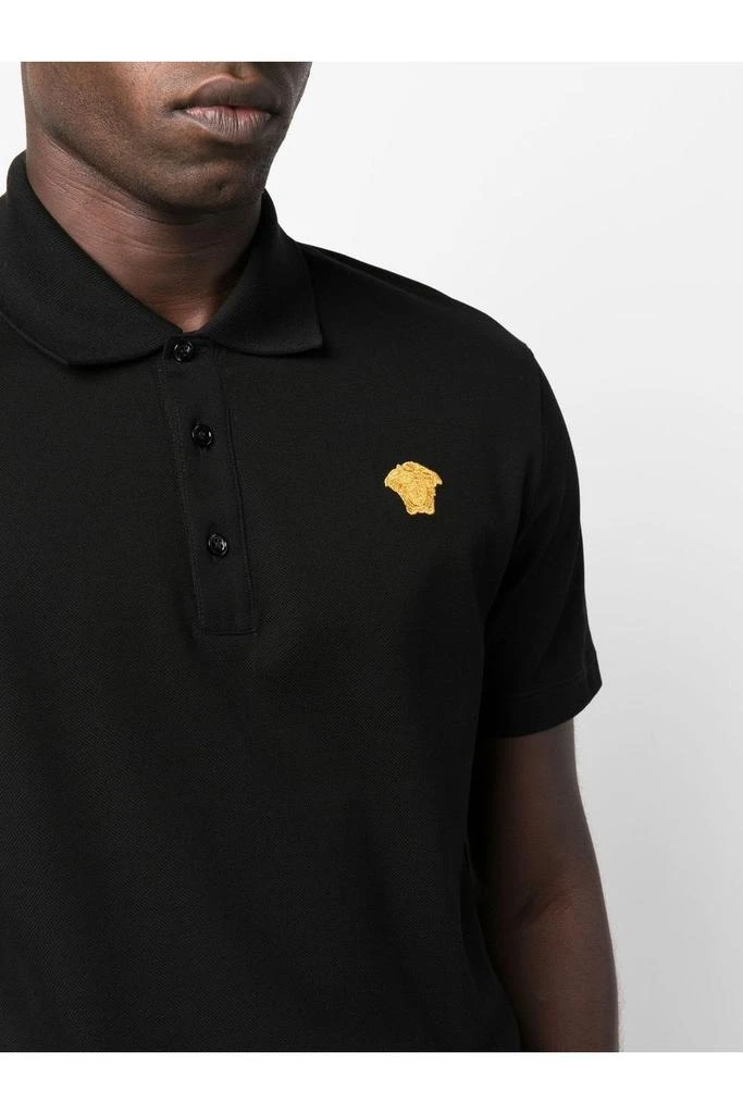 undefined Cotton Piquet Polo Black 5