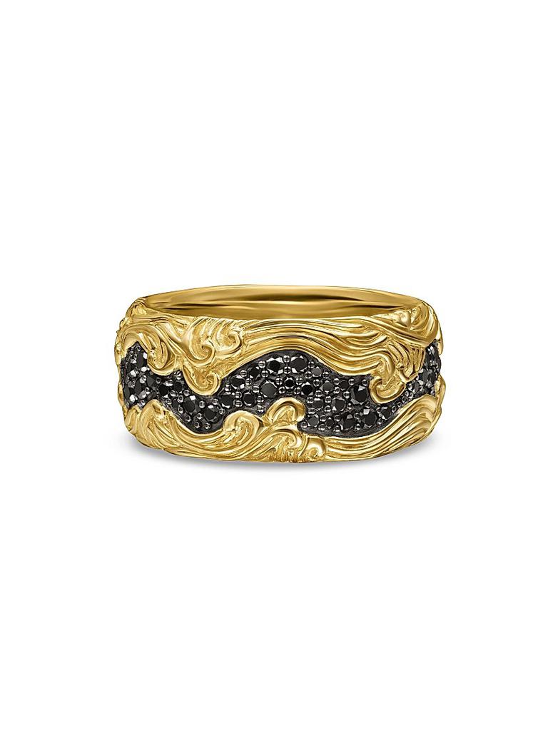 David Yurman Waves Band Ring in 18K Yellow Gold