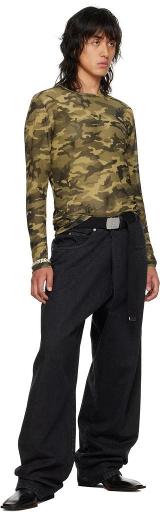 LU'U DAN Green Camouflage Long Sleeve T-Shirt 5
