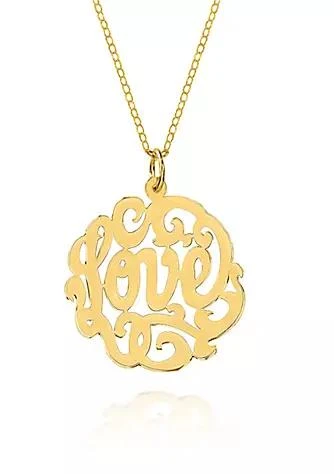 Belk & Co. 10k Yellow Gold Love Monogram Pendant 1