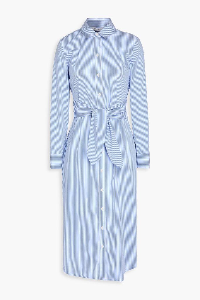Derek Lam Striped stretch-cotton poplin midi shirt dress