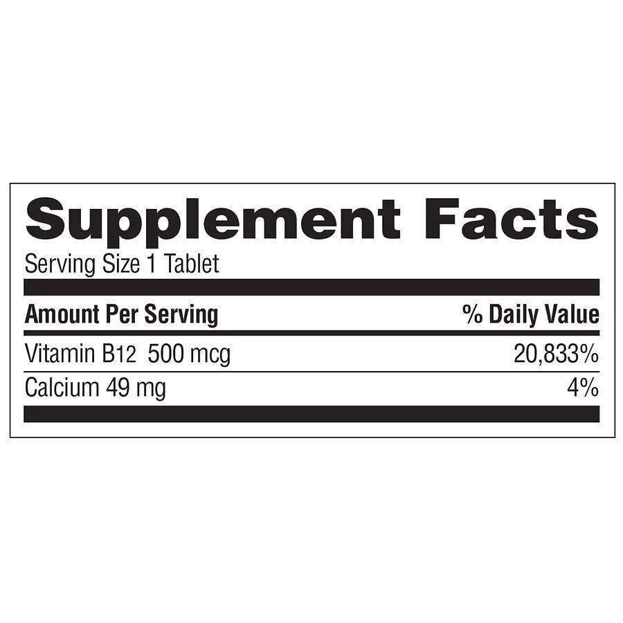 Walgreens B12 500mcg Tablets (100 days) 4