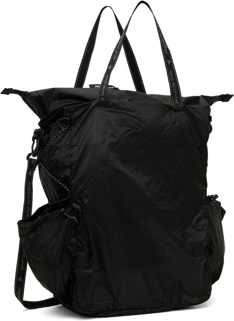 And Wander Black Sil Tote 3