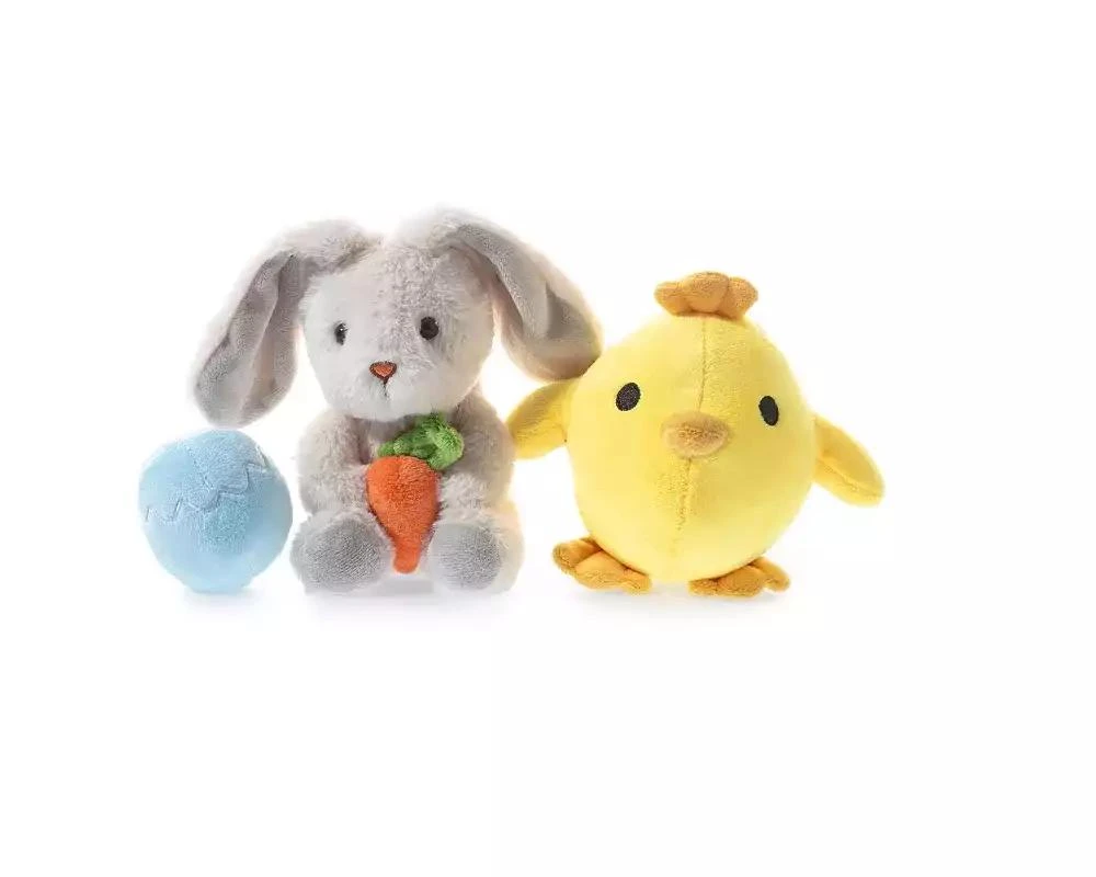Sperric Easter Baby Plush Playset with Easter Basket, Bunny Holding Carrot, Easter Egg, and Squeaky Chicken, Sensory and Decorative Toys for Babies
Newborns 8