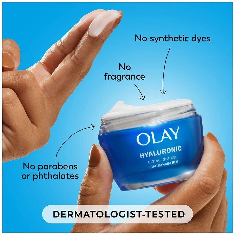 Olay Hyaluronic Acid Face Moisturizer, Instant Hydration for Women No Scent 6