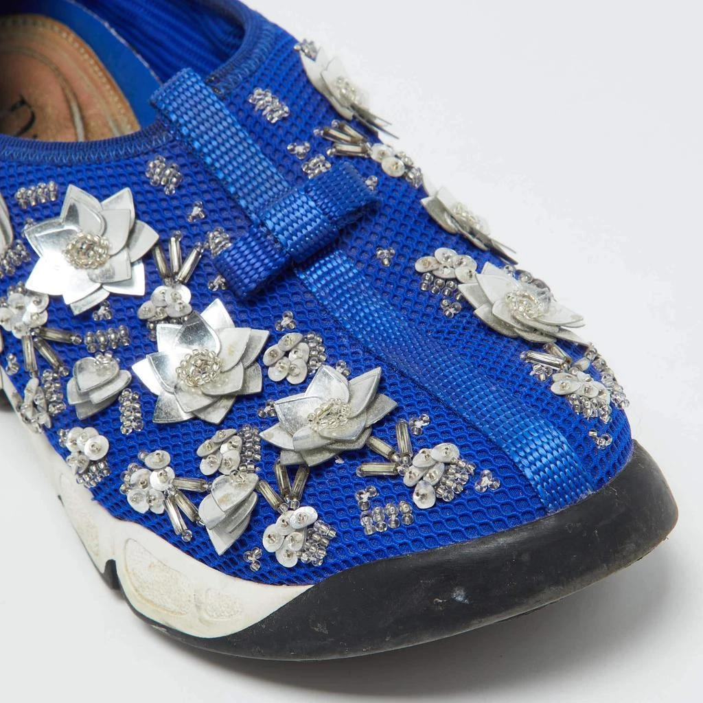 Dior Dior Blue Mesh Embellished Fusion Slip On Sneakers Size 37.5 8