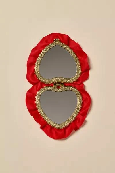 Urban Outfitters Ruffle Heart Shape Compact Mirror 2