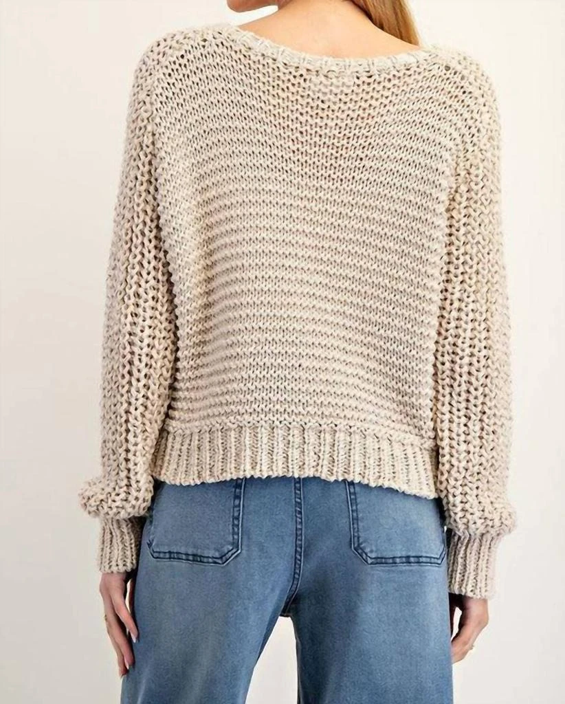 ee:some Ee:Some - Crochet Long Sleeve Sweater 3