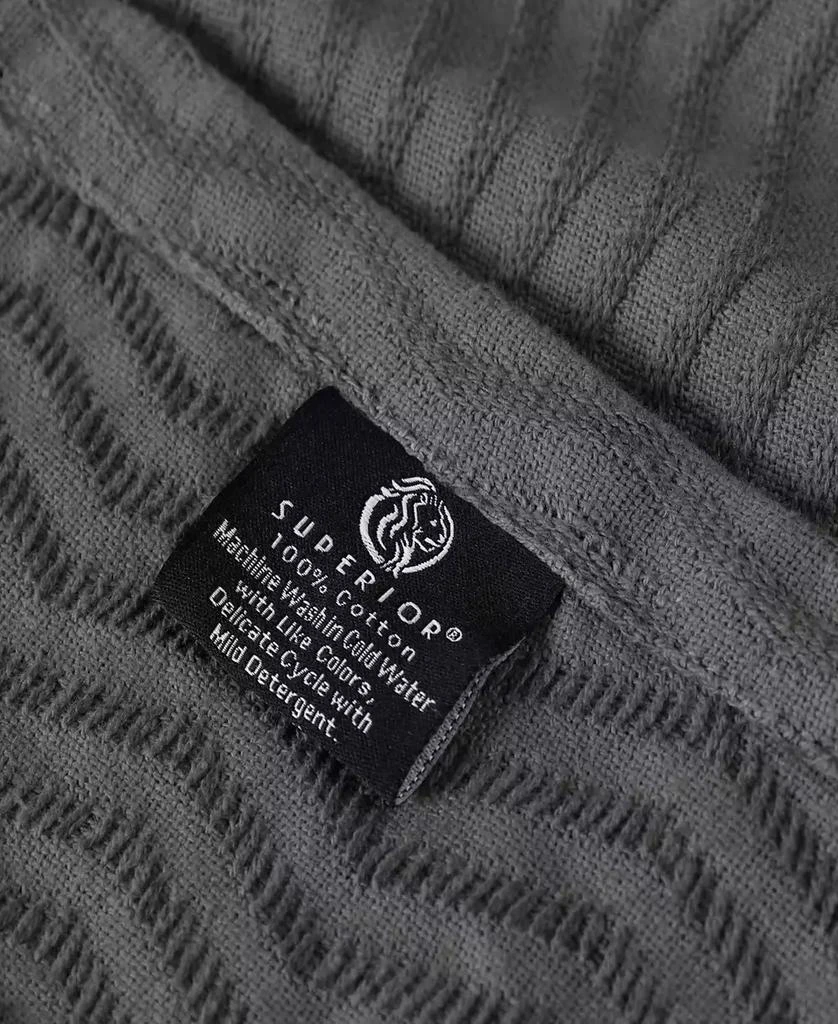 Superior Jena Cotton Textured Chevron Lightweight Woven Throw, 50" x 60" 3