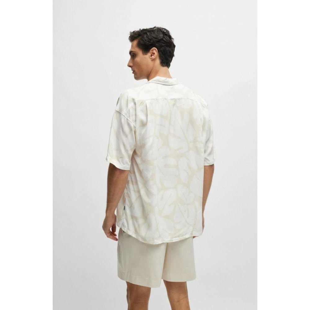 Hugo Boss Relaxed-fit shirt in seasonal print with camp collar 4
