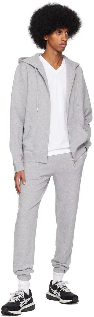 Sunspel Gray Slim-Fit Track Pants 4