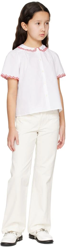Bonpoint Kids White Junon Jeans 4