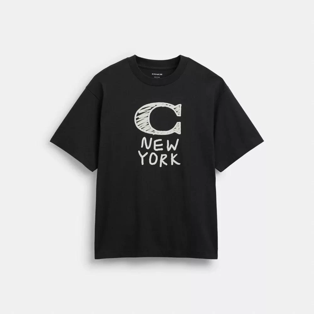 Coach Signature T Shirt In Organic Cotton 1