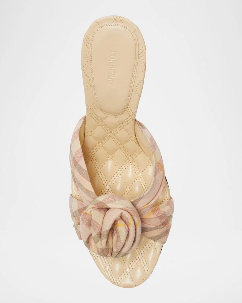 Burberry Mews Check Rose Slide Sandals 5