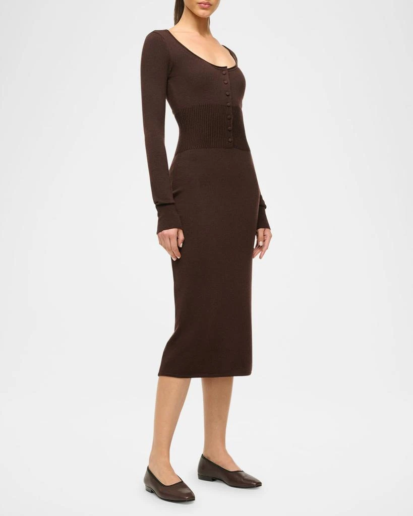 Staud Sabrina Merino Wool Midi Dress 2