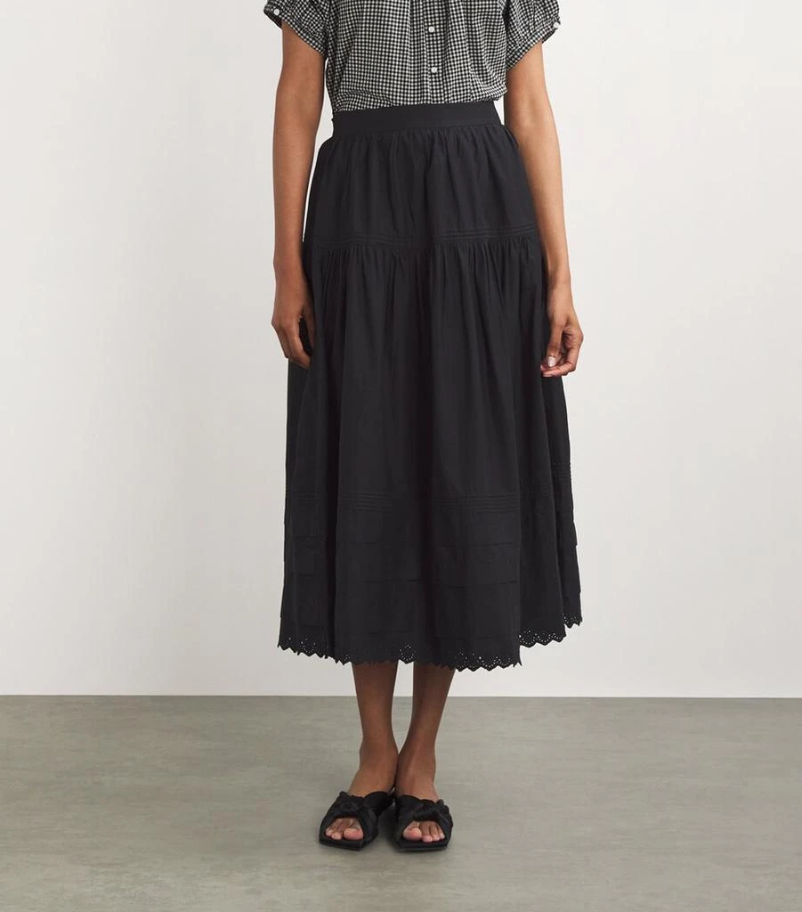 DÔEN Tiered Sebastiane Midi Skirt 3