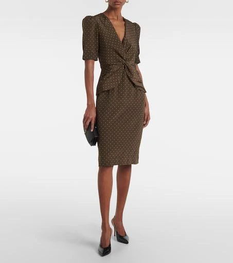 Alessandra Rich Polka-dot silk midi dress 2