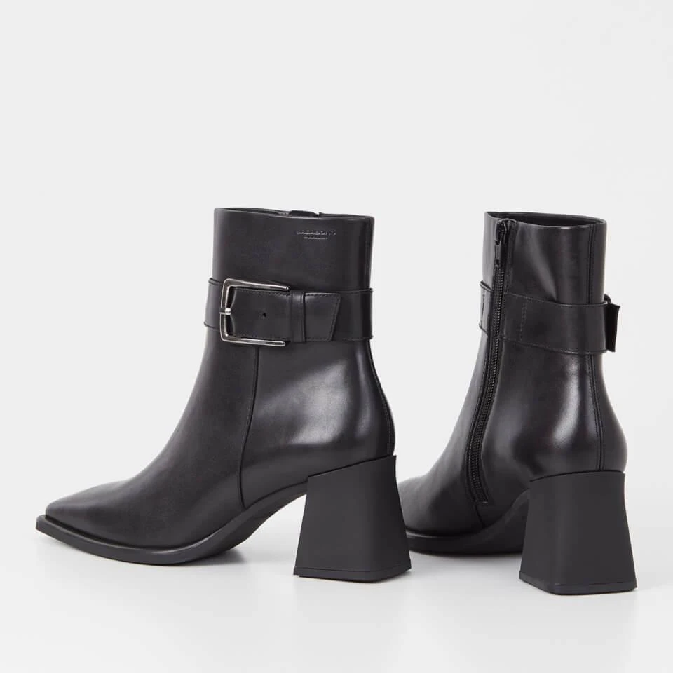 Vagabond VAGABOND WOMEN'S HEDDA BUCKLE LEATHER HEELED BOOTS 2
