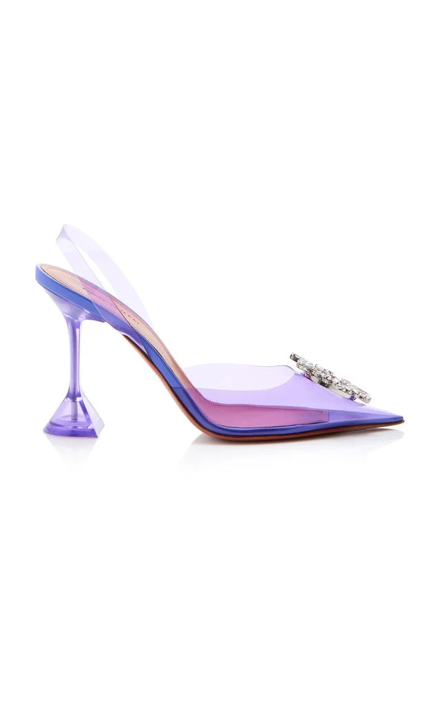 Amina Muaddi Amina Muaddi - Begum PVC Slingback Pumps - Purple - IT 36.5 - Moda Operandi 1