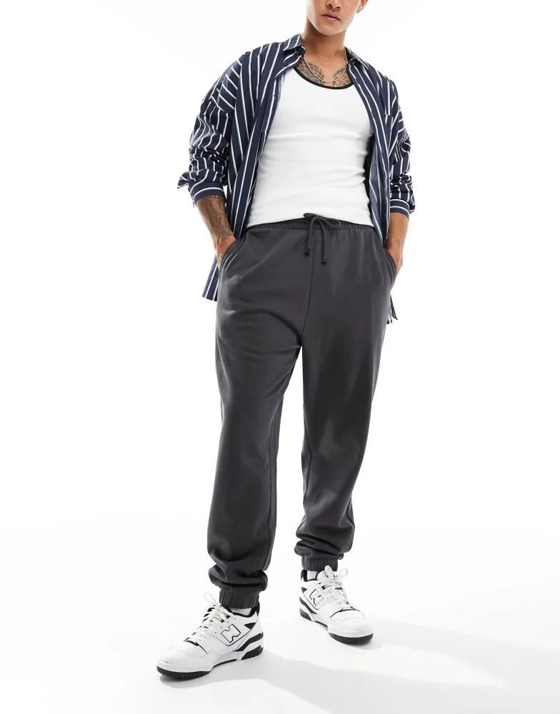 ASOS ASOS DESIGN essential oversized joggers in charcoal 2
