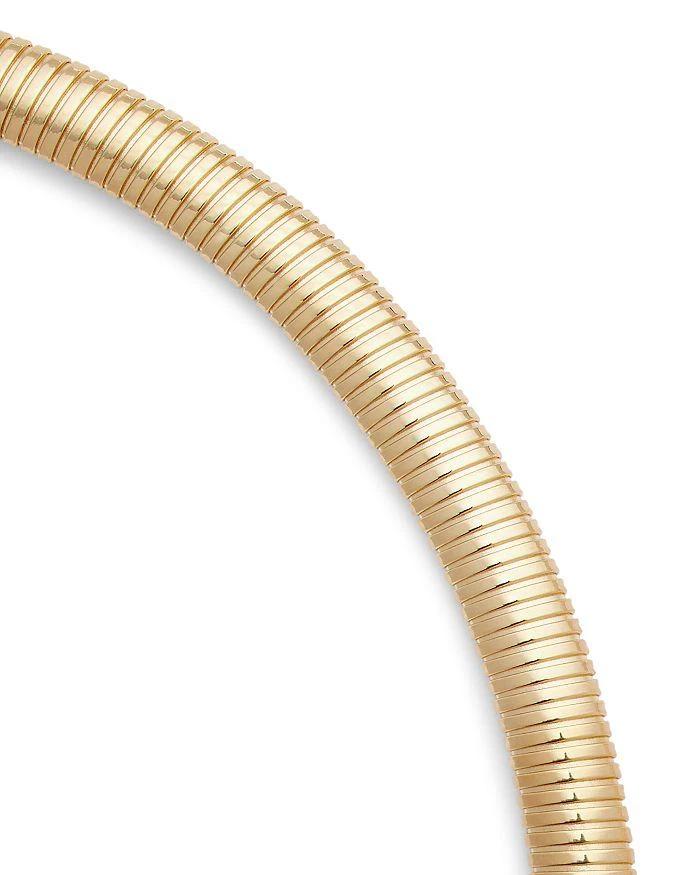 Alberto Amati 14K Yellow Gold Tubogas Collar Necklace, 18" 3