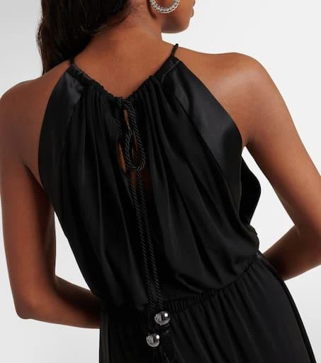 Max Mara Ubi silk satin-trimmed jersey jumpsuit 7