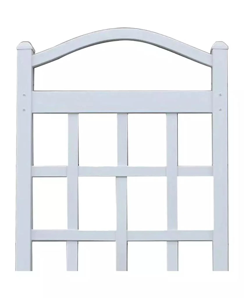 Dura-Trel Inc Dura-Trel Cambridge 28 x 75 Inch PVC Vinyl Outdoor Garden Patio Trellis, White 6