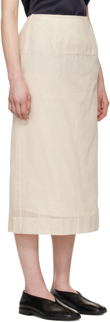 Carven Beige Sheer Midi Skirt 2