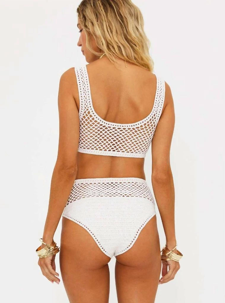 Beach Riot Elliot Crochet Bikini Top In White 2