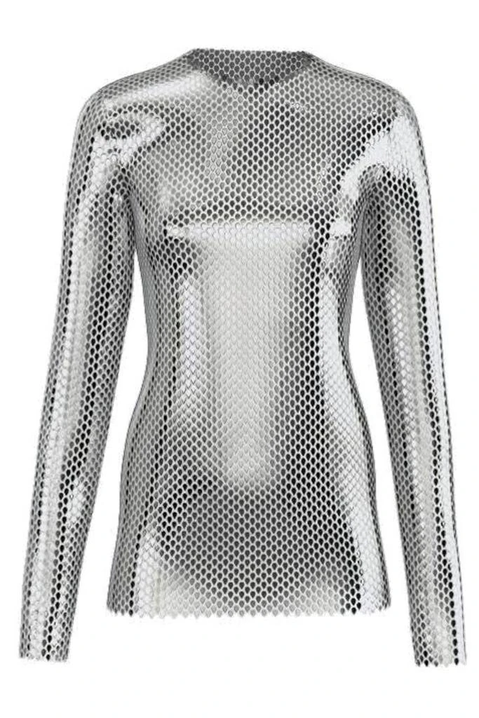 Burberry Burberry Metallic Crewneck Top from Cettire