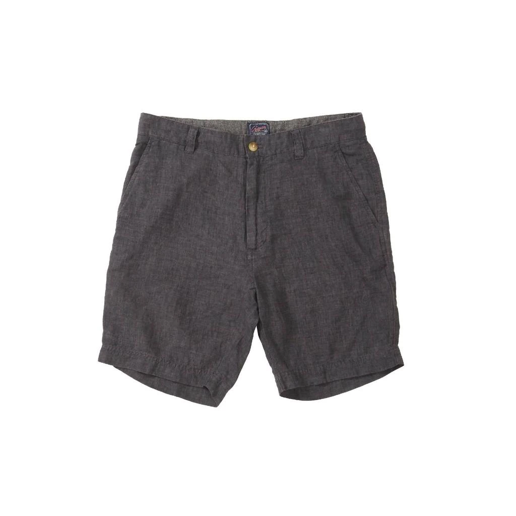 Grayers Aventura Washed Linen Shorts In Charcoal 3