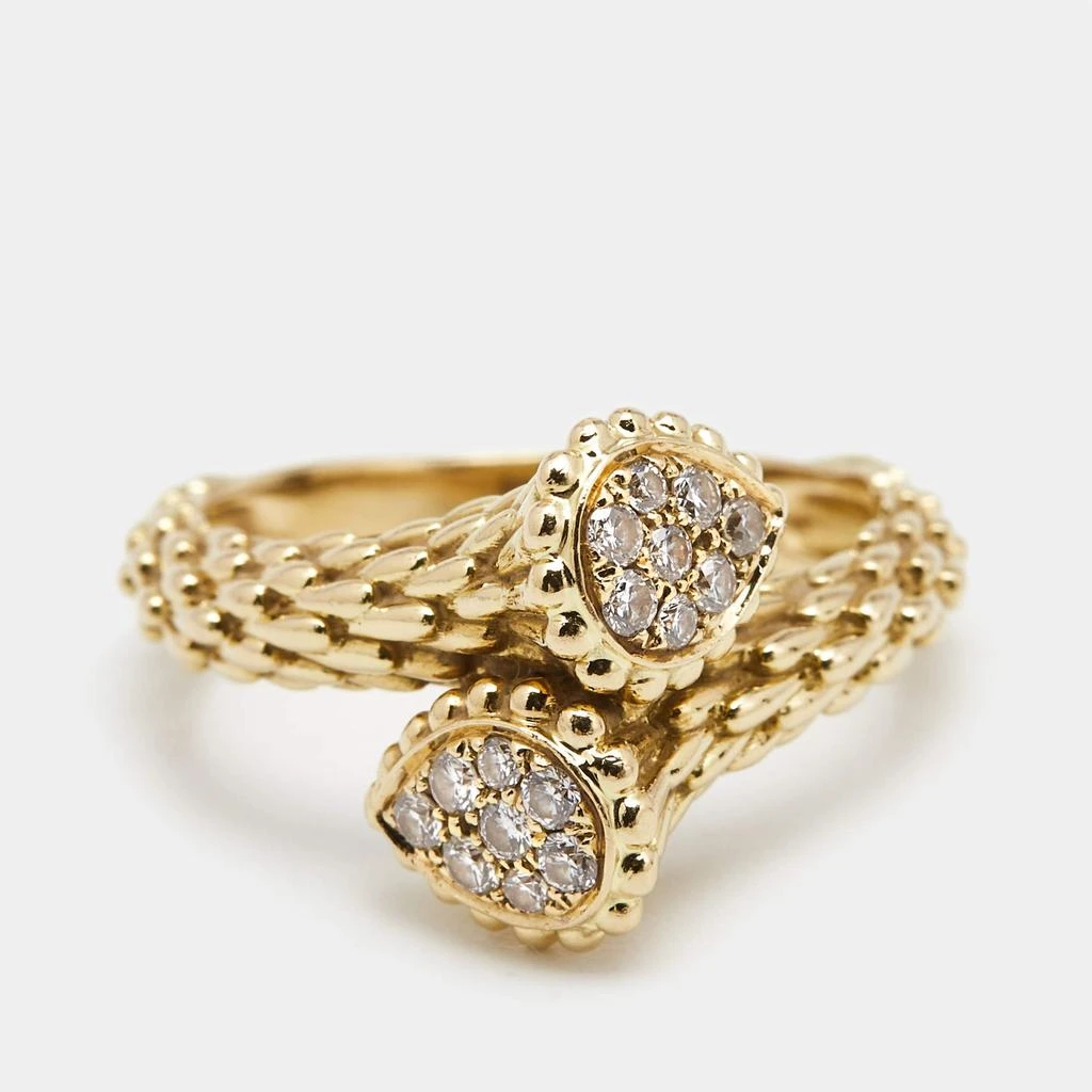 Boucheron Boucheron Serpent Boheme Toi et Moi XS Motif Diamond 18k Yellow Gold Ring Size 53 3