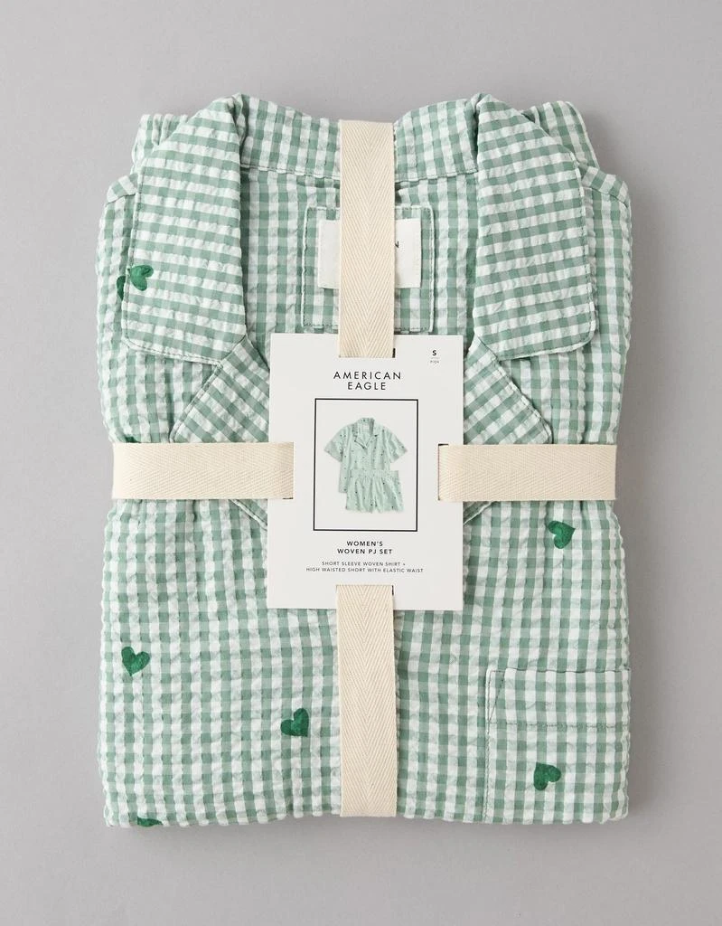 AE AE Gingham Hearts Seersucker PJ Set 5