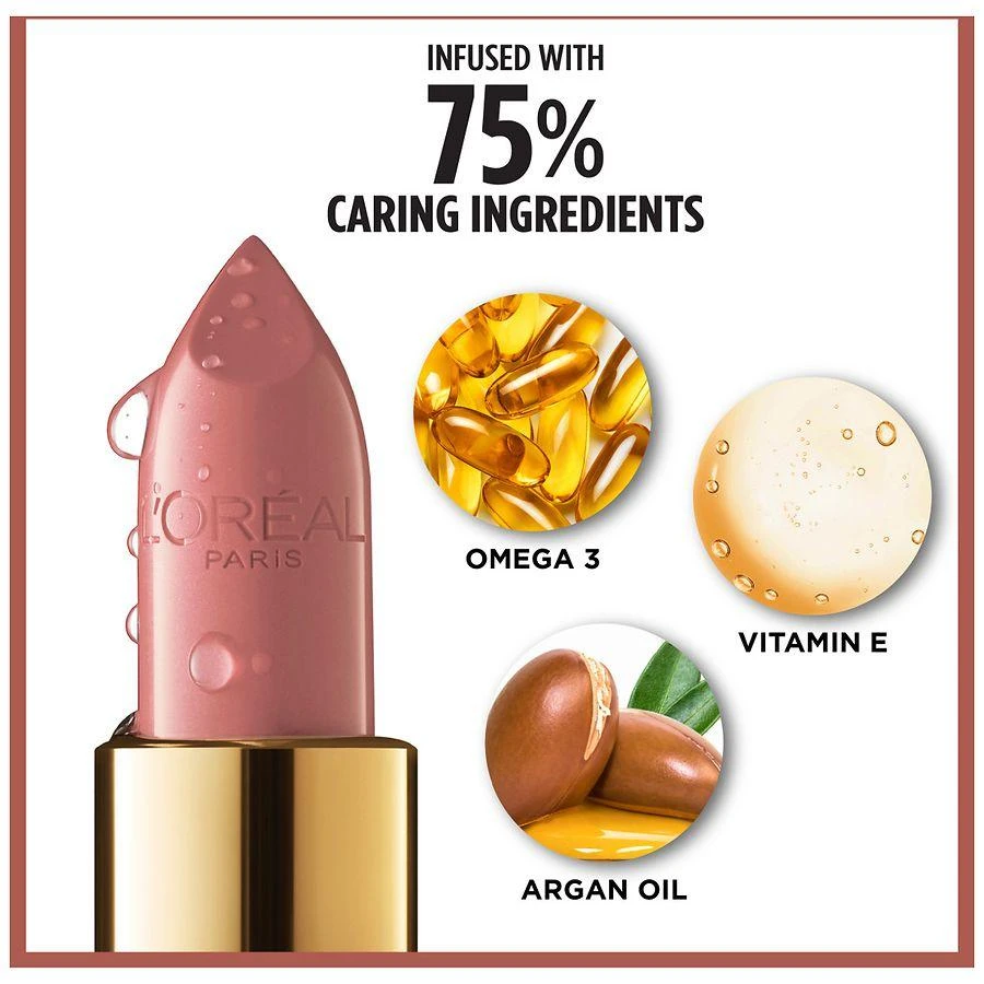 L'Oreal Paris Satin Lipstick For Moisturized Lips, Hydrating Lip With Argan Oil And Vitamin E 4