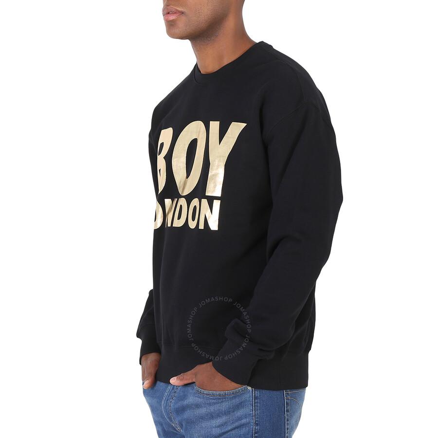 BOY LONDON Black/Gold Reflective Cotton Sweatshirt