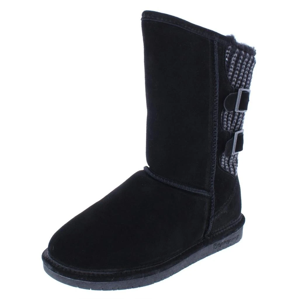 Bearpaw Boshie Womens Suede Knit Mid-Calf Boots 1