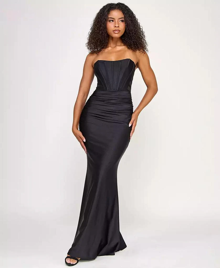 Juniors' Power Stretch Strapless Gown  On Sale Now with Up to 31% Off |  Discover Exclusive Deals & Savings at BeyondStyle  Authentic SENI & CADE  clothe|dresses|juniors|dress|women|gown with Limited-Time Discounts, Free