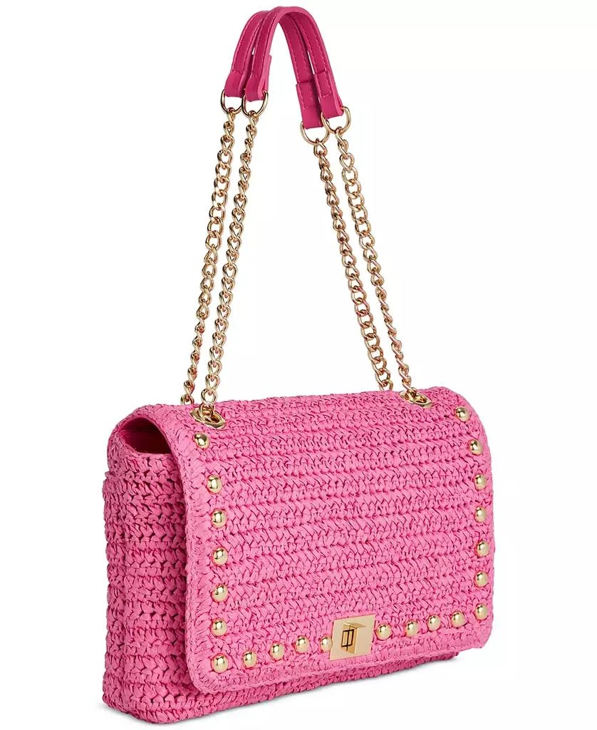 INC International Ajae Soft Crochet Straw Medium Studded Shoulder Bag, Created for Macy's 4